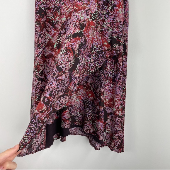 Silence + Noise Printed Wrap Open Back Mini Dress - Picture 6 of 10